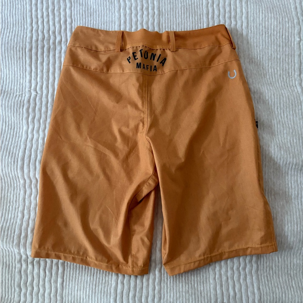 Giddy Up Petunia Mafia Bicycle‎ Cycling Shorts Active Gold Orange Women’s Small